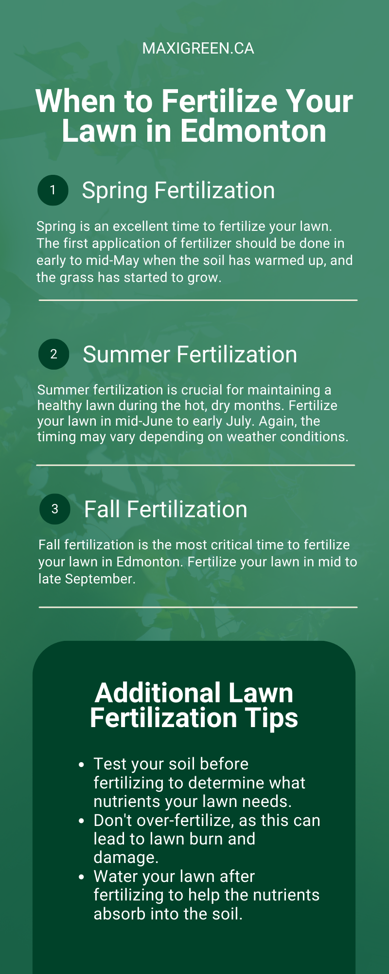 When Should I Fertilize My Lawn in Edmonton? A Complete Guide Maxigreen